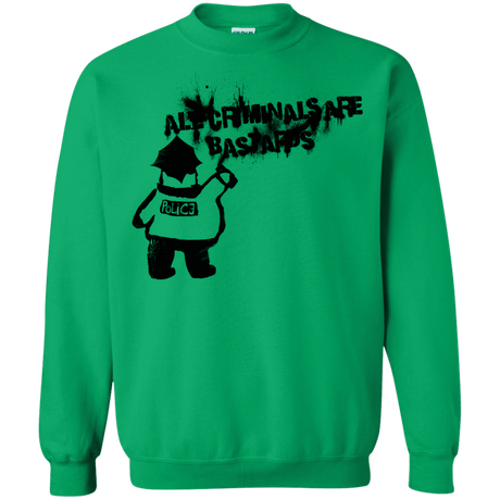 Sweatshirts Irish Green / S Banksy Police Crewneck Sweatshirt