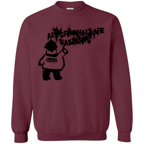 Sweatshirts Maroon / S Banksy Police Crewneck Sweatshirt