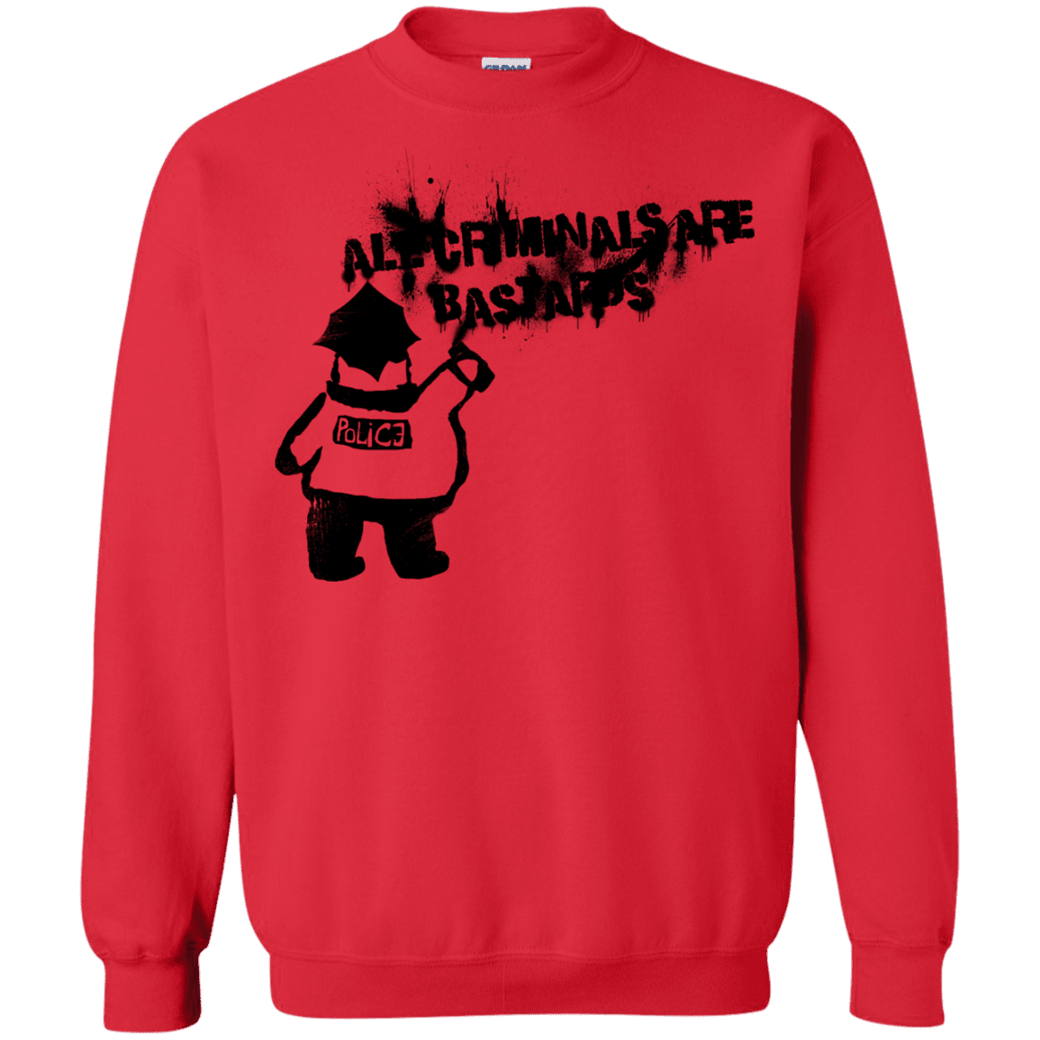 Sweatshirts Red / S Banksy Police Crewneck Sweatshirt