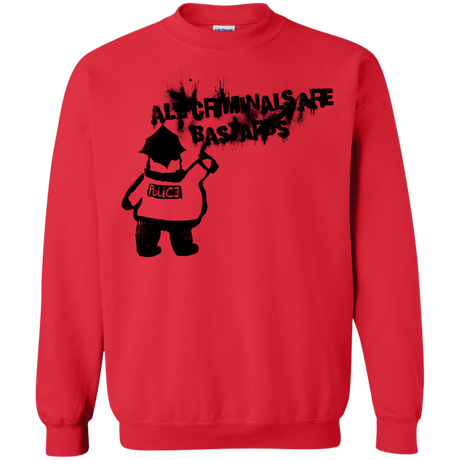 Sweatshirts Red / S Banksy Police Crewneck Sweatshirt