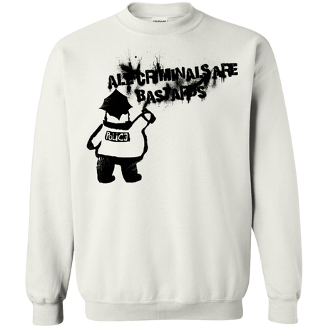 Sweatshirts White / S Banksy Police Crewneck Sweatshirt