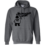 Sweatshirts Dark Heather / S Banksy Police Pullover Hoodie