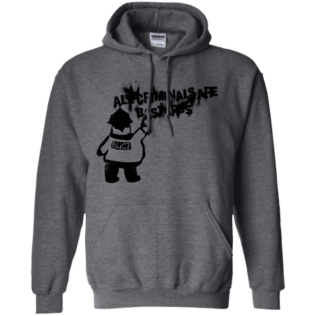 Sweatshirts Dark Heather / S Banksy Police Pullover Hoodie
