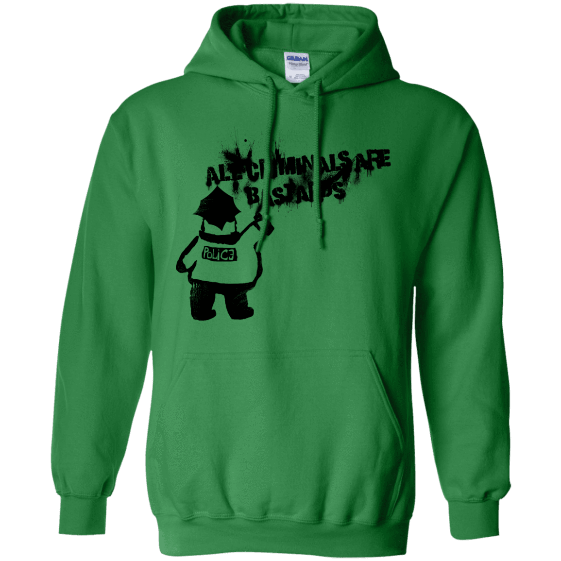 Sweatshirts Irish Green / S Banksy Police Pullover Hoodie