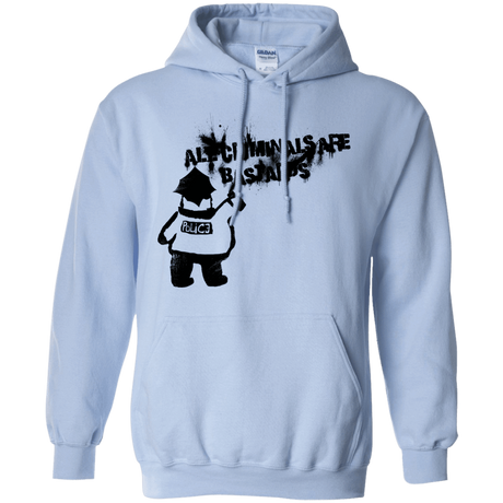 Sweatshirts Light Blue / S Banksy Police Pullover Hoodie