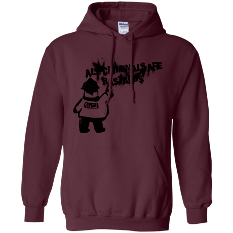 Sweatshirts Maroon / S Banksy Police Pullover Hoodie