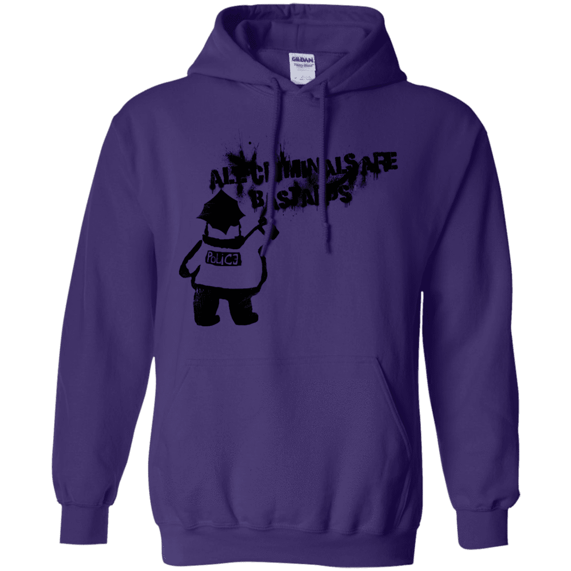 Sweatshirts Purple / S Banksy Police Pullover Hoodie