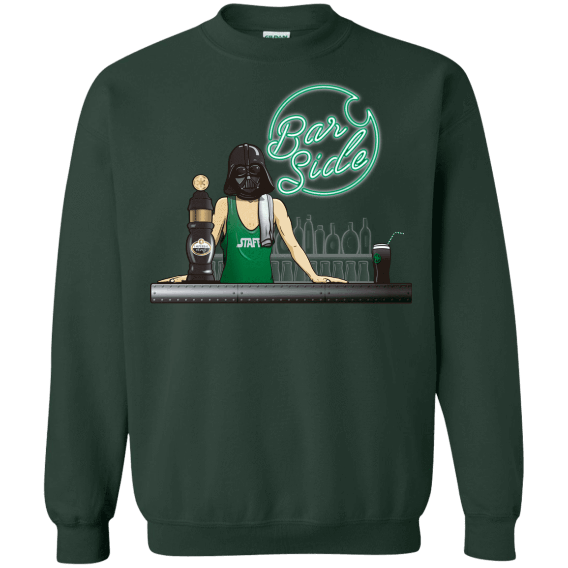 Sweatshirts Forest Green / Small Bar side Crewneck Sweatshirt