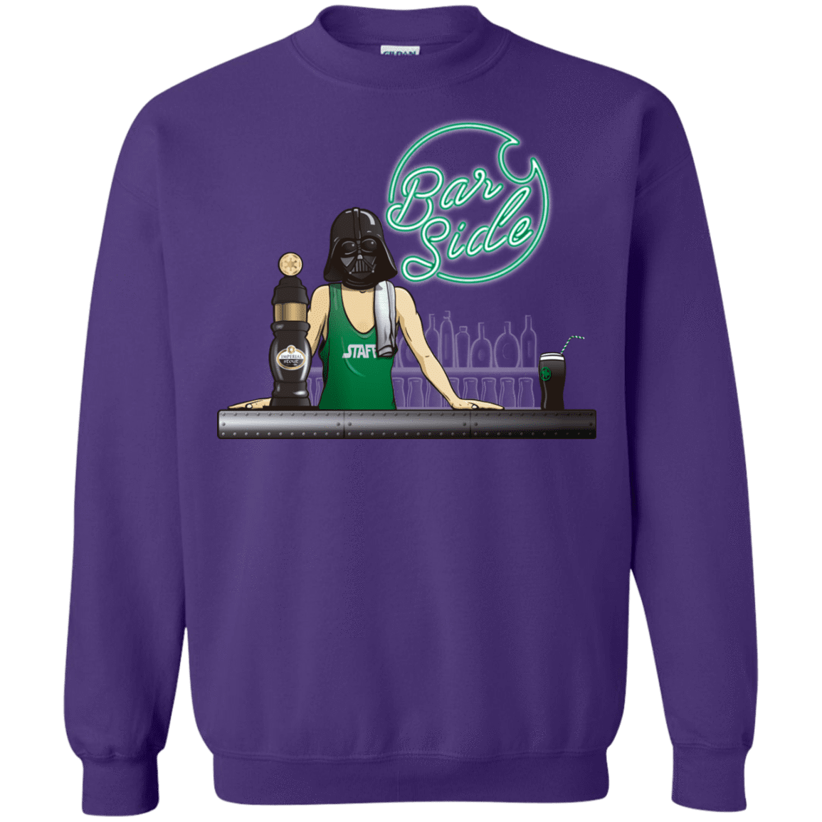 Sweatshirts Purple / Small Bar side Crewneck Sweatshirt