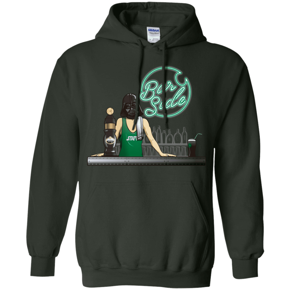 Sweatshirts Forest Green / Small Bar side Pullover Hoodie