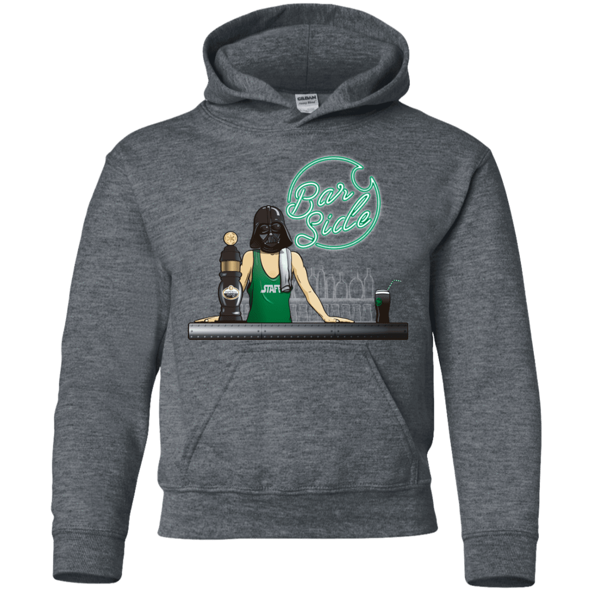 Sweatshirts Dark Heather / YS Bar side Youth Hoodie