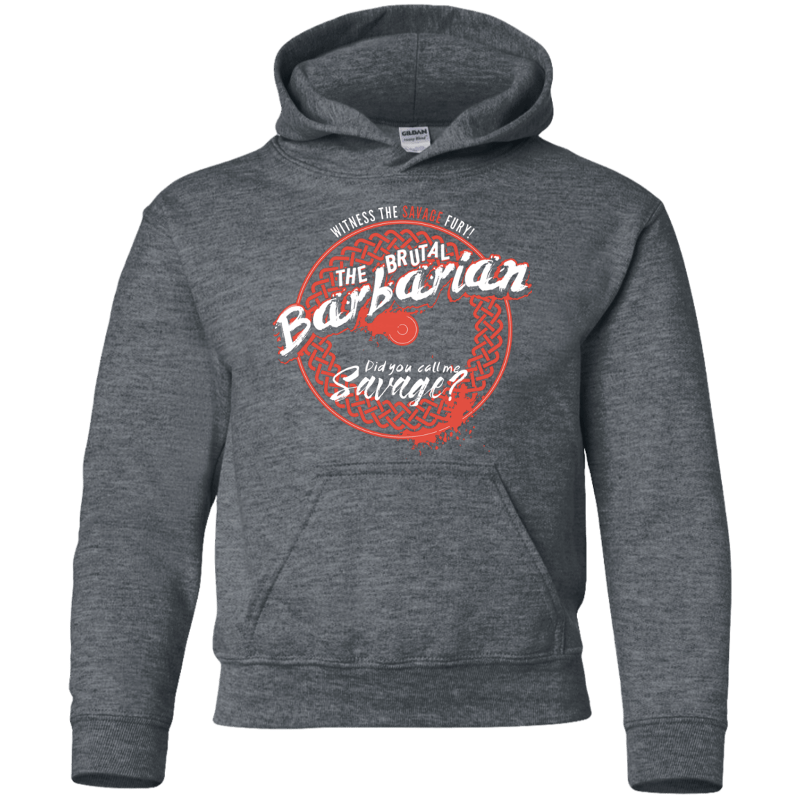 Sweatshirts Dark Heather / YS Barbarian Youth Hoodie