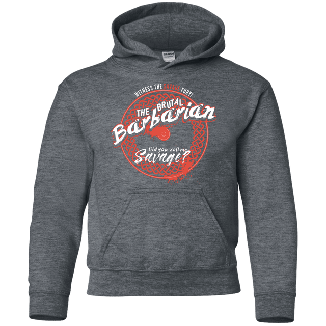 Sweatshirts Dark Heather / YS Barbarian Youth Hoodie