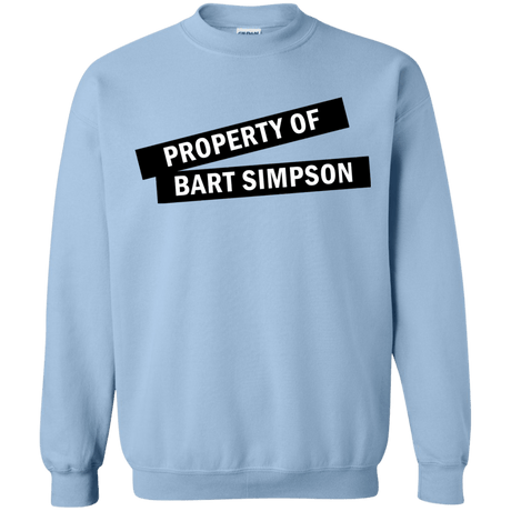 Sweatshirts Light Blue / Small Bart Simpson Crewneck Sweatshirt