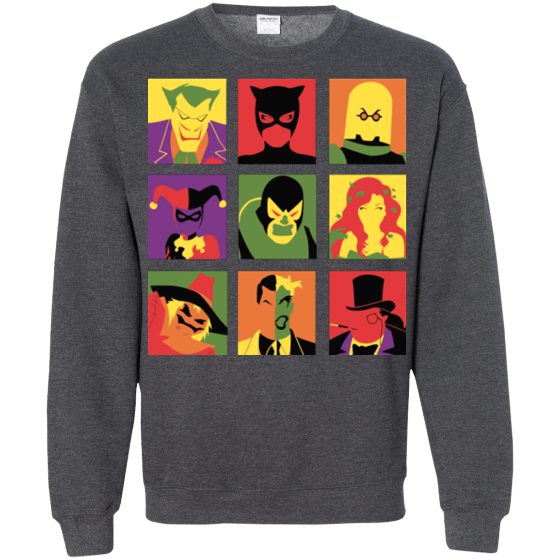 Sweatshirts Dark Heather / Small Bat Pop Crewneck Sweatshirt