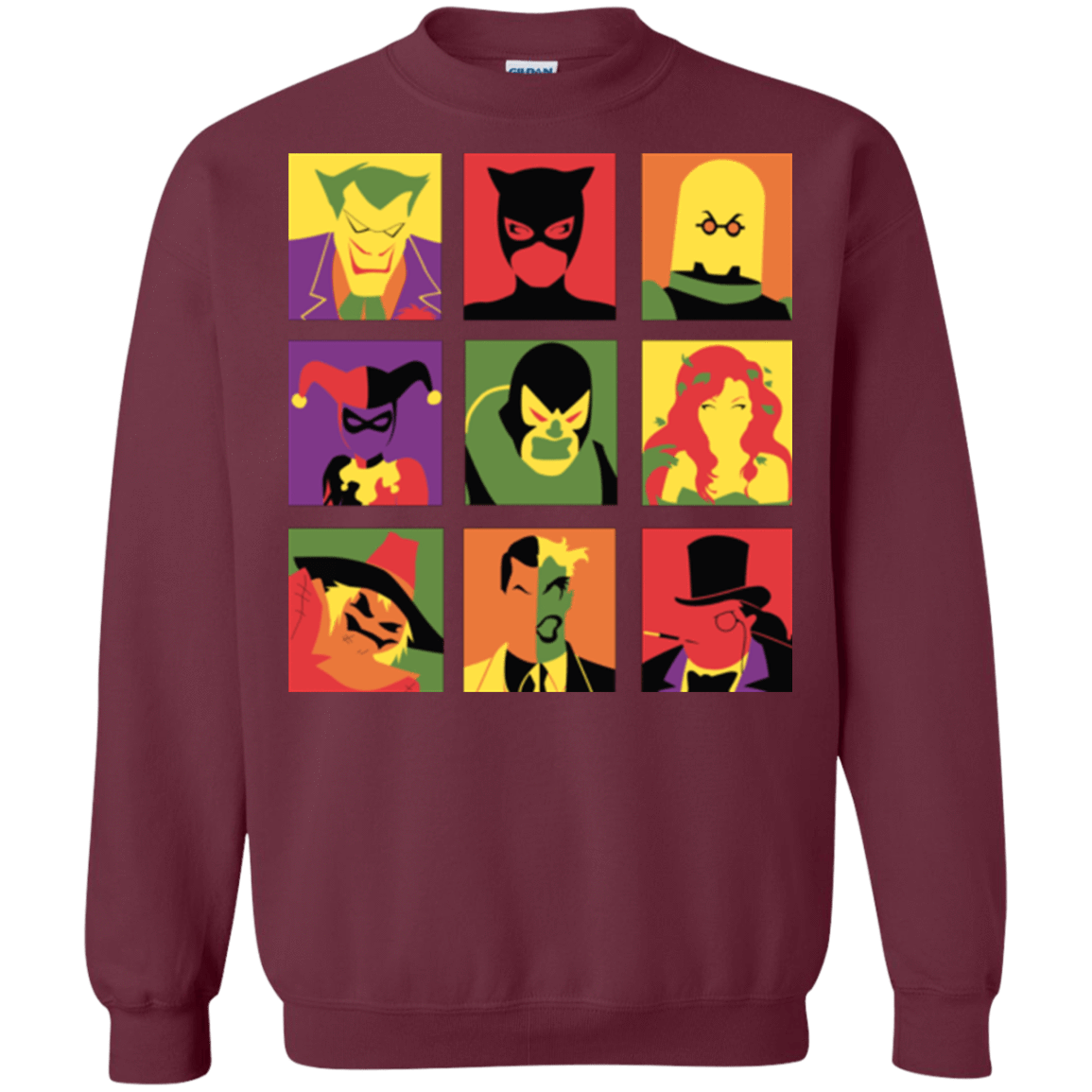 Sweatshirts Maroon / Small Bat Pop Crewneck Sweatshirt