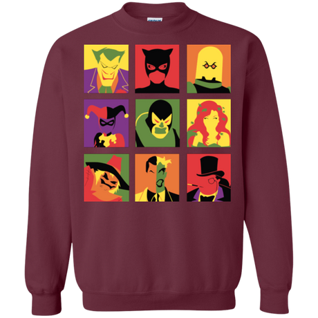 Sweatshirts Maroon / Small Bat Pop Crewneck Sweatshirt