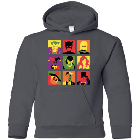 Sweatshirts Charcoal / YS Bat Pop Youth Hoodie