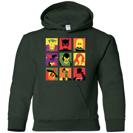 Sweatshirts Forest Green / YS Bat Pop Youth Hoodie