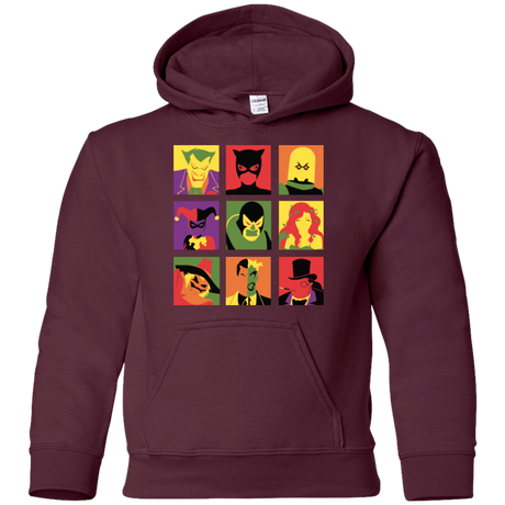 Sweatshirts Maroon / YS Bat Pop Youth Hoodie