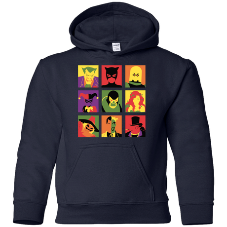 Sweatshirts Navy / YS Bat Pop Youth Hoodie