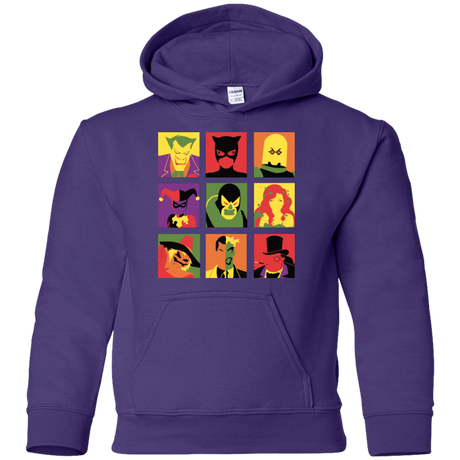 Sweatshirts Purple / YS Bat Pop Youth Hoodie