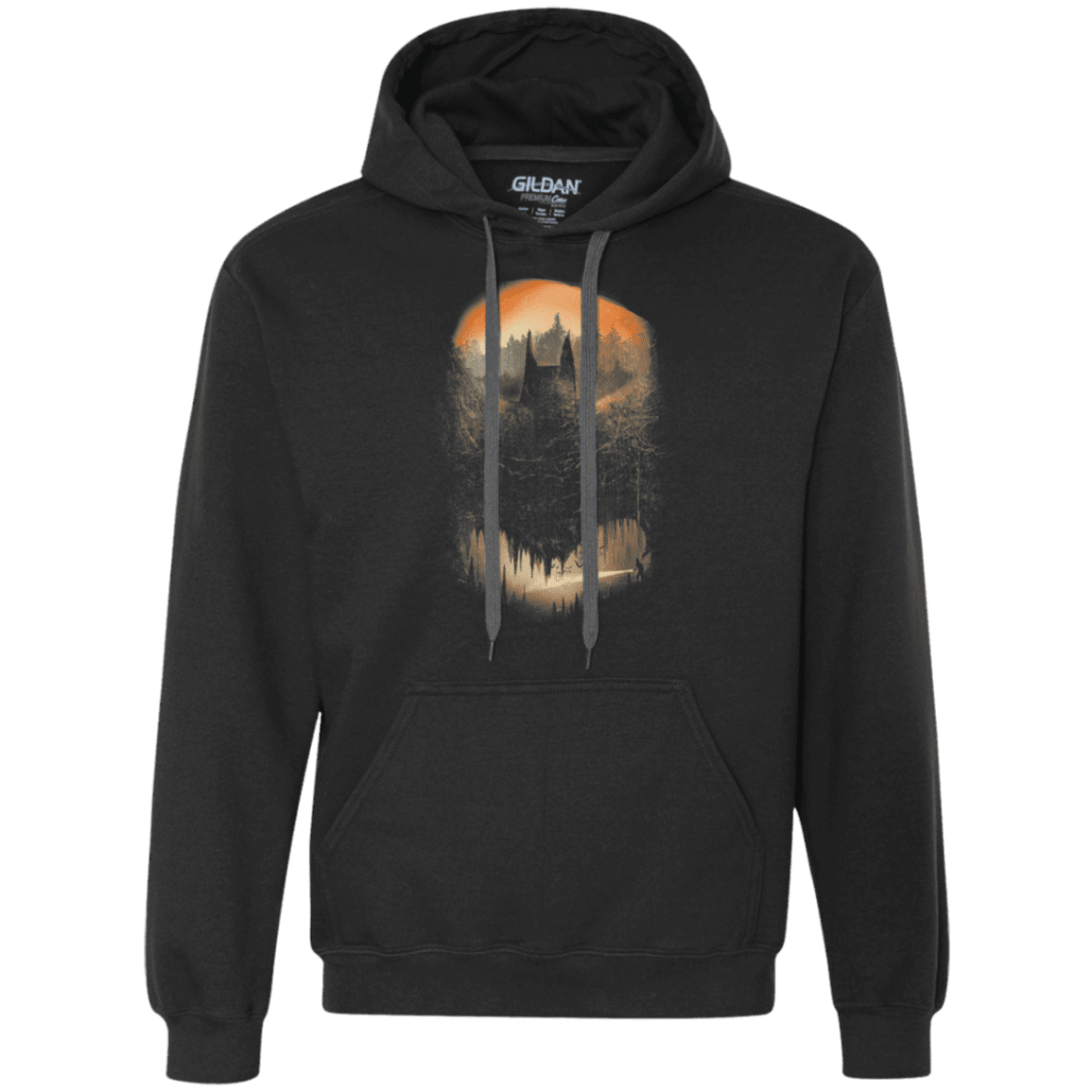 Sweatshirts Black / Small Batcaving Orange Version Premium Fleece Hoodie