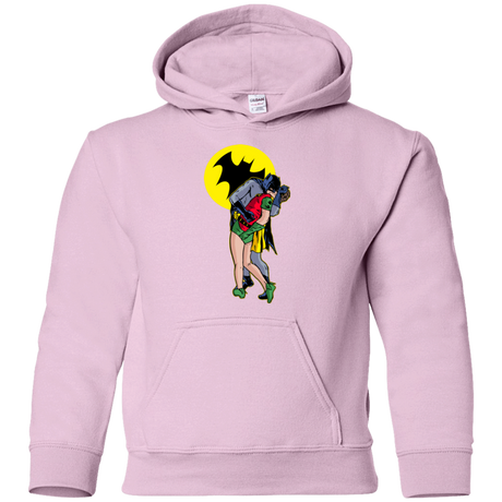 Sweatshirts Light Pink / YS Batkiss Signal Youth Hoodie