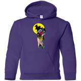 Sweatshirts Purple / YS Batkiss Signal Youth Hoodie