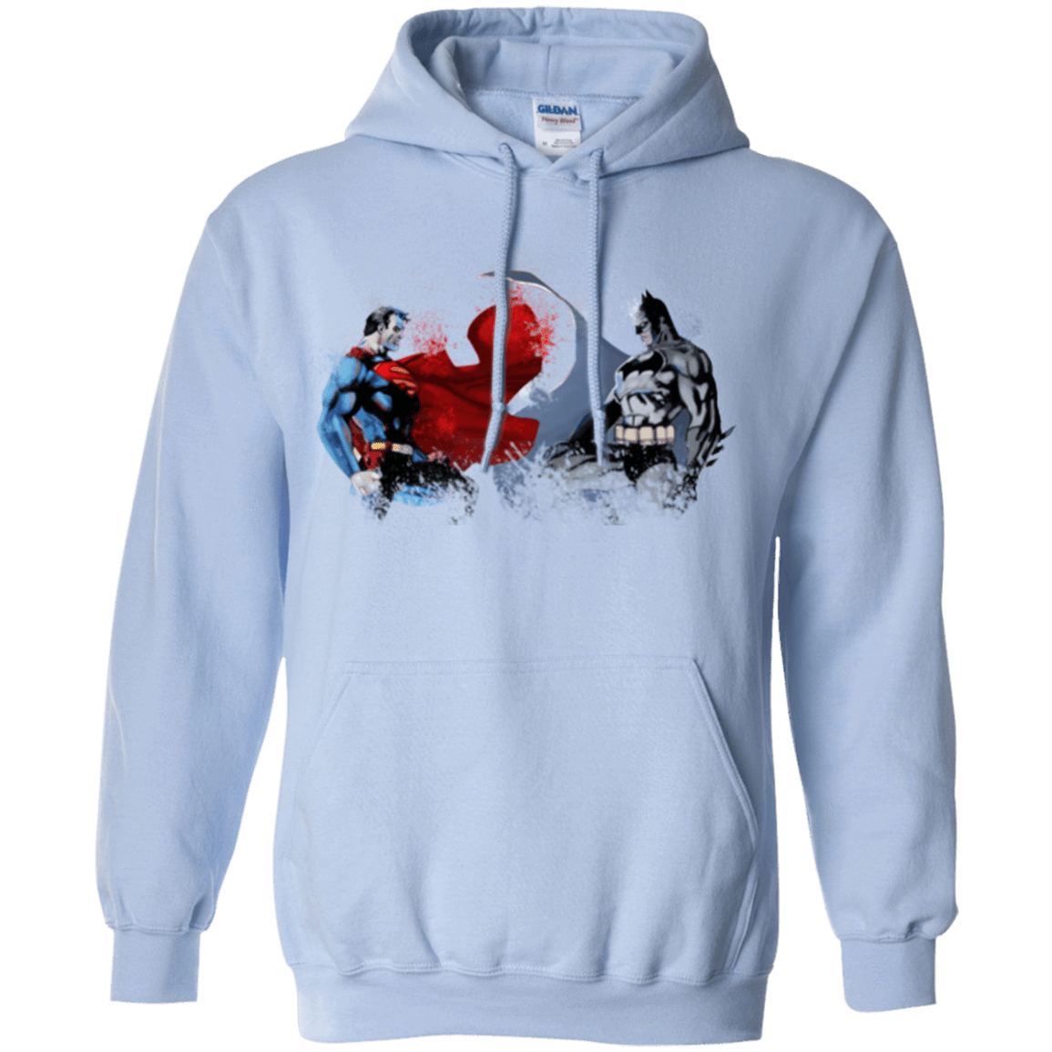 Sweatshirts Light Blue / Small Batman vs Superman Pullover Hoodie