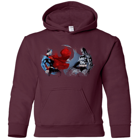 Sweatshirts Maroon / YS Batman vs Superman Youth Hoodie