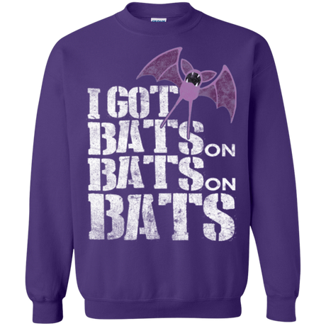Sweatshirts Purple / Small Bats on Bats on Bats Crewneck Sweatshirt