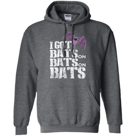 Sweatshirts Dark Heather / Small Bats on Bats on Bats Pullover Hoodie