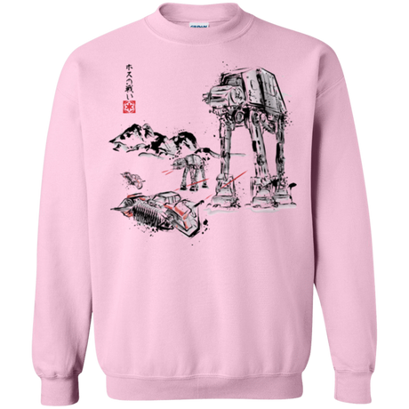 Sweatshirts Light Pink / Small Battle in the Snow Sumi e Crewneck Sweatshirt