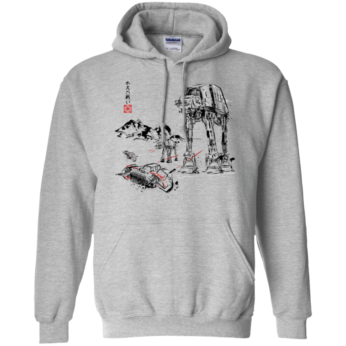 Sweatshirts Sport Grey / Small Battle in the Snow Sumi e Pullover Hoodie