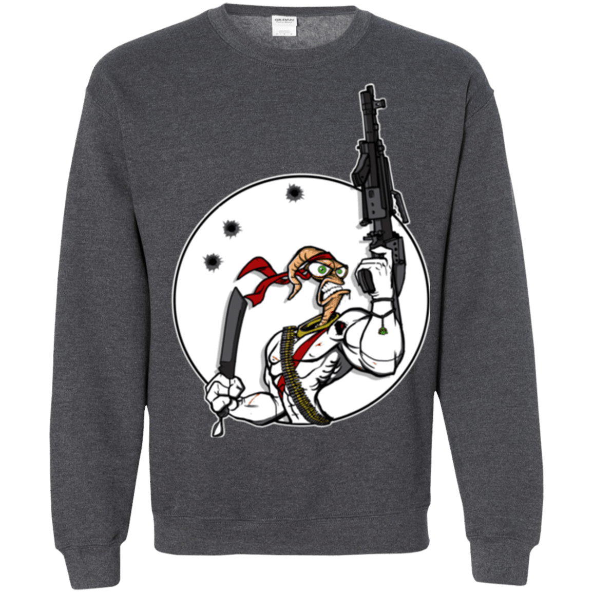 Sweatshirts Dark Heather / S Battle Worm Crewneck Sweatshirt