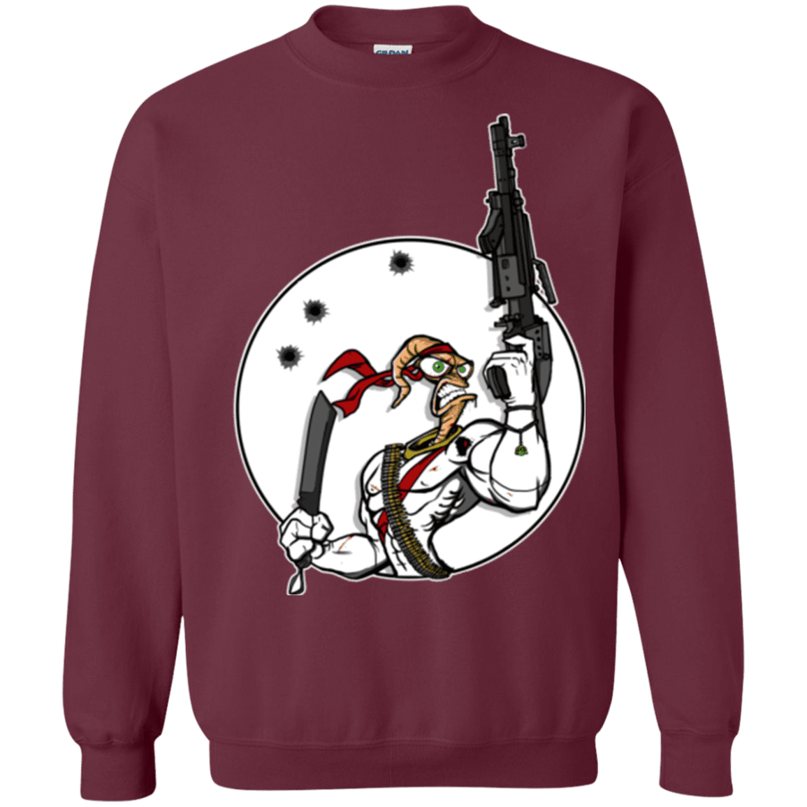 Sweatshirts Maroon / S Battle Worm Crewneck Sweatshirt