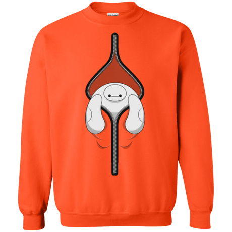 Sweatshirts Orange / Small Baymax Crewneck Sweatshirt