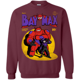 Sweatshirts Maroon / Small Baymax Number 9 Crewneck Sweatshirt