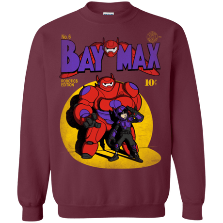 Sweatshirts Maroon / Small Baymax Number 9 Crewneck Sweatshirt