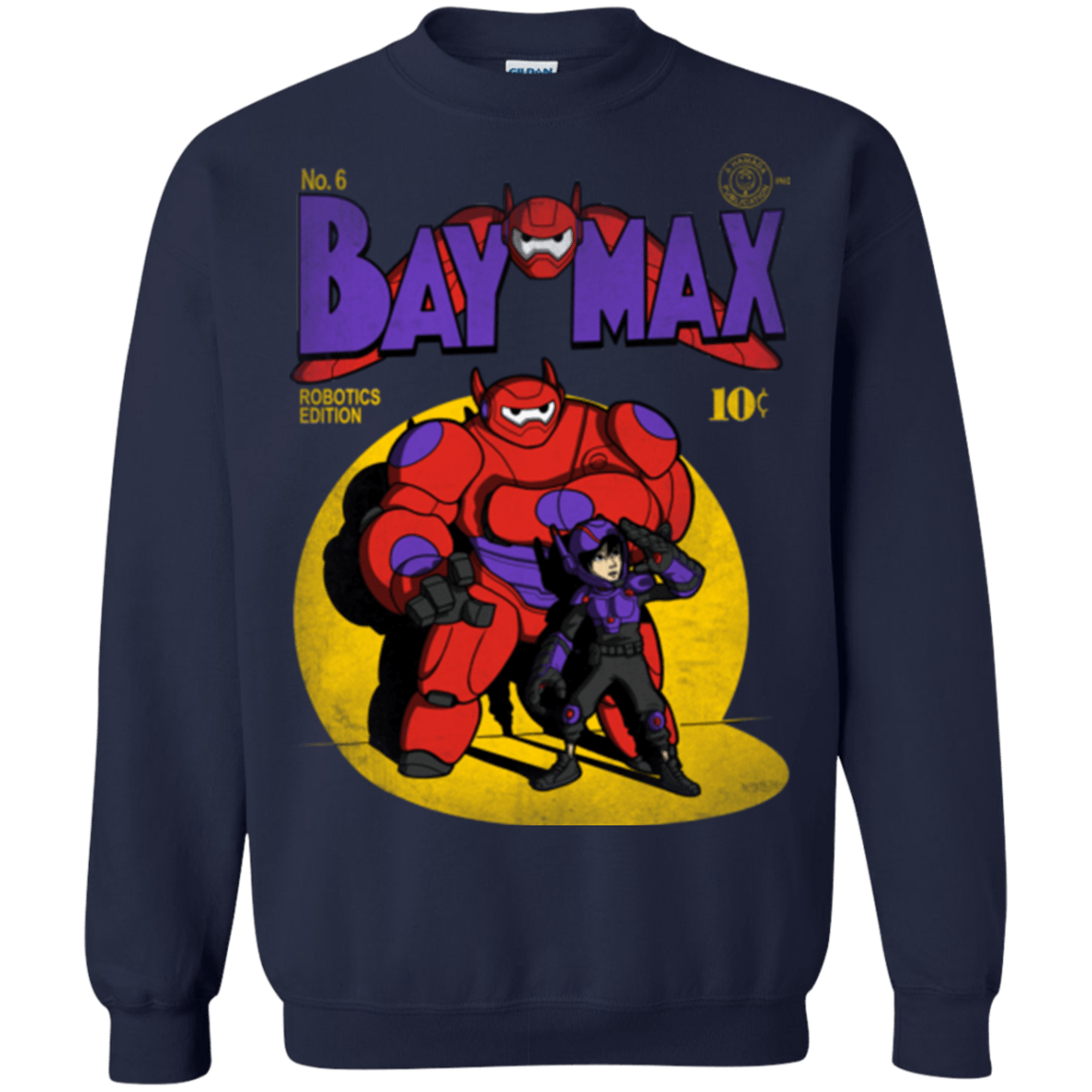 Sweatshirts Navy / Small Baymax Number 9 Crewneck Sweatshirt