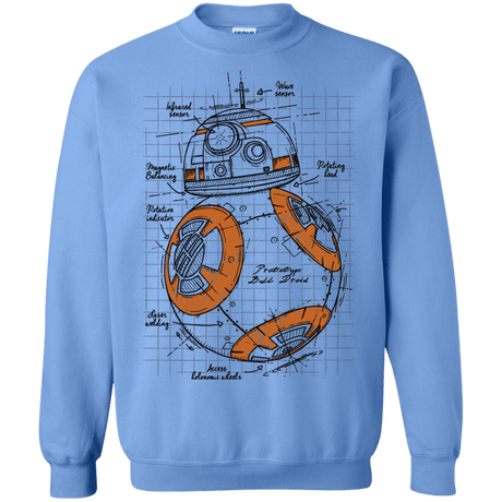 Sweatshirts Carolina Blue / S BB-8 Plan Crewneck Sweatshirt