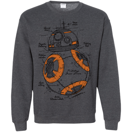 Sweatshirts Dark Heather / S BB-8 Plan Crewneck Sweatshirt