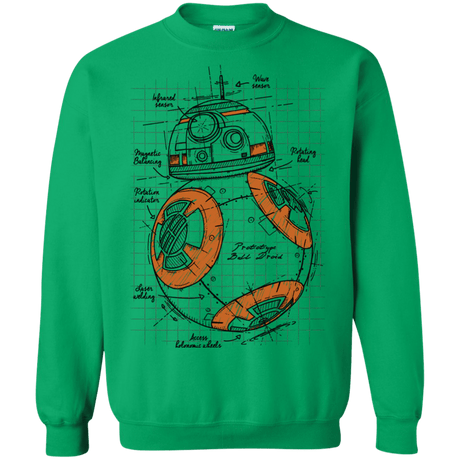 Sweatshirts Irish Green / S BB-8 Plan Crewneck Sweatshirt