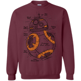 Sweatshirts Maroon / S BB-8 Plan Crewneck Sweatshirt