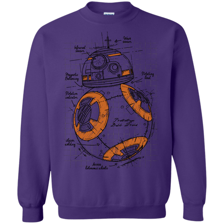 Sweatshirts Purple / S BB-8 Plan Crewneck Sweatshirt