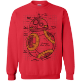 Sweatshirts Red / S BB-8 Plan Crewneck Sweatshirt