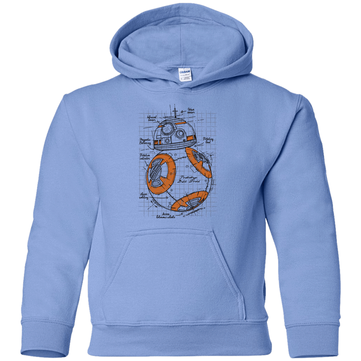 Sweatshirts Carolina Blue / YS BB-8 Plan Youth Hoodie