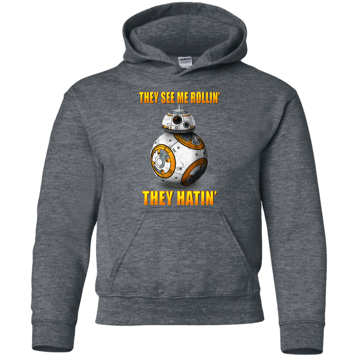 Sweatshirts Dark Heather / YS BB8TSMR Youth Hoodie