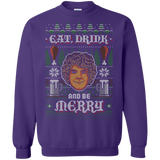 Sweatshirts Purple / Small Be Merry Crewneck Sweatshirt